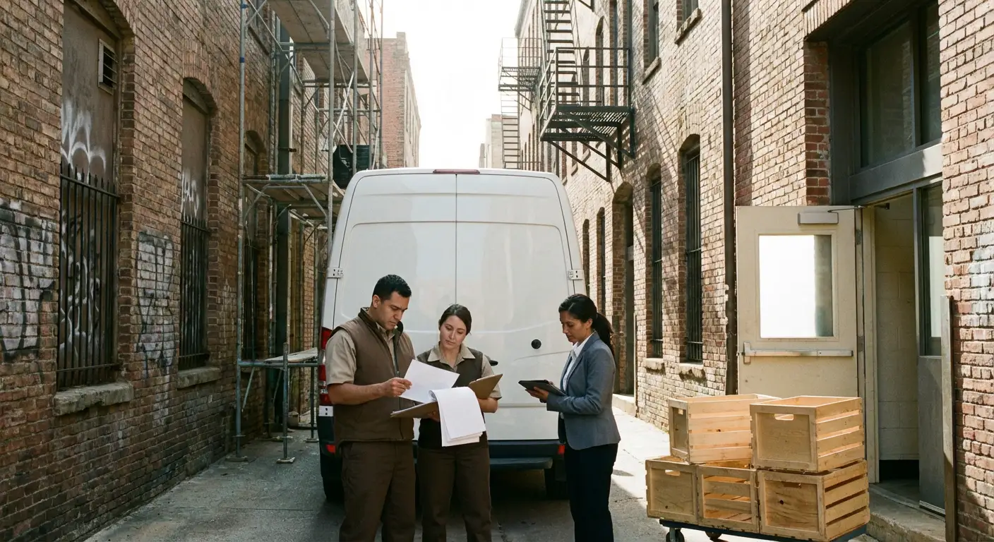 Hartford alley delivery access and clearance check