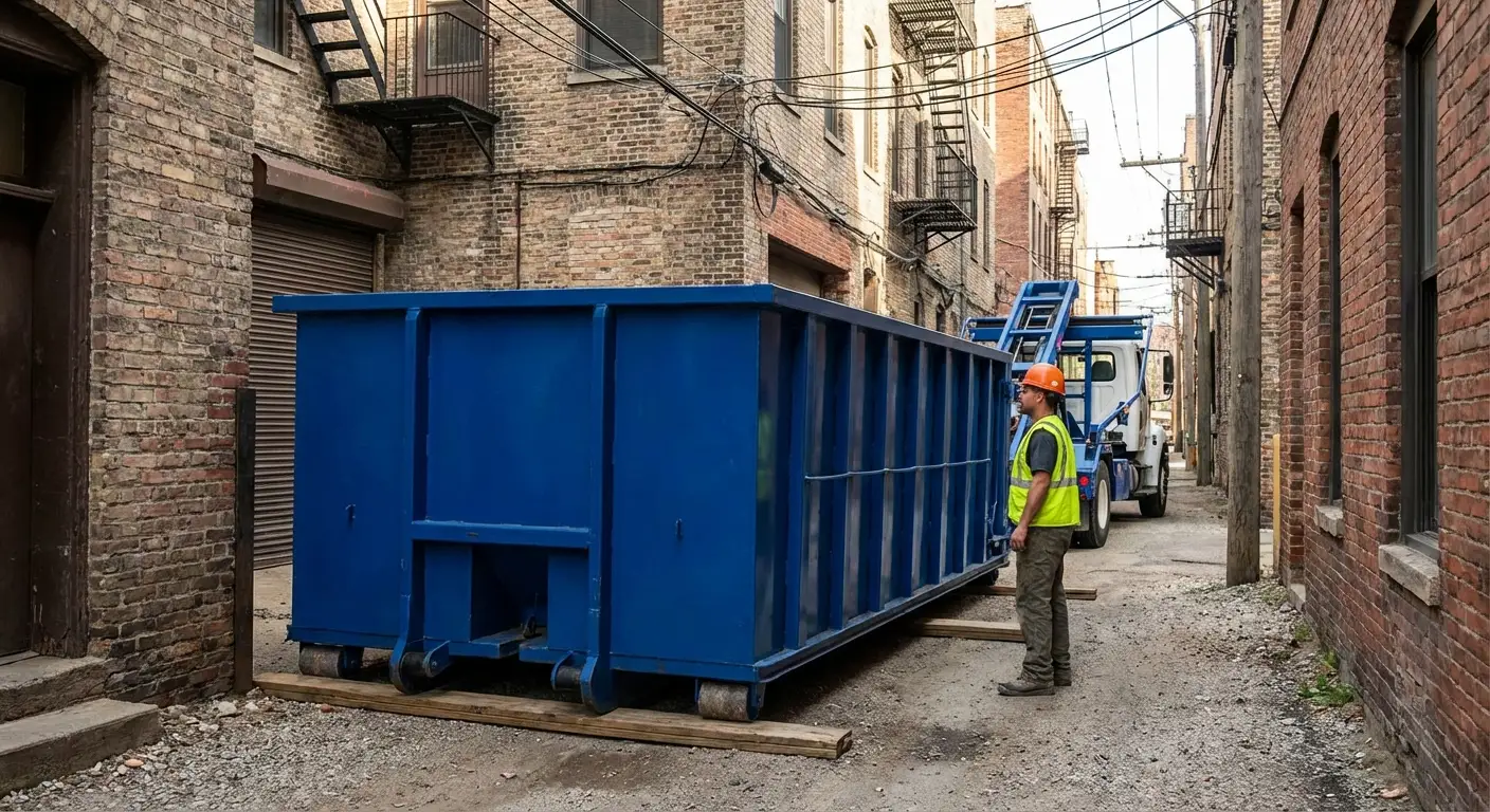 Narrow alley access challenges in Hartford