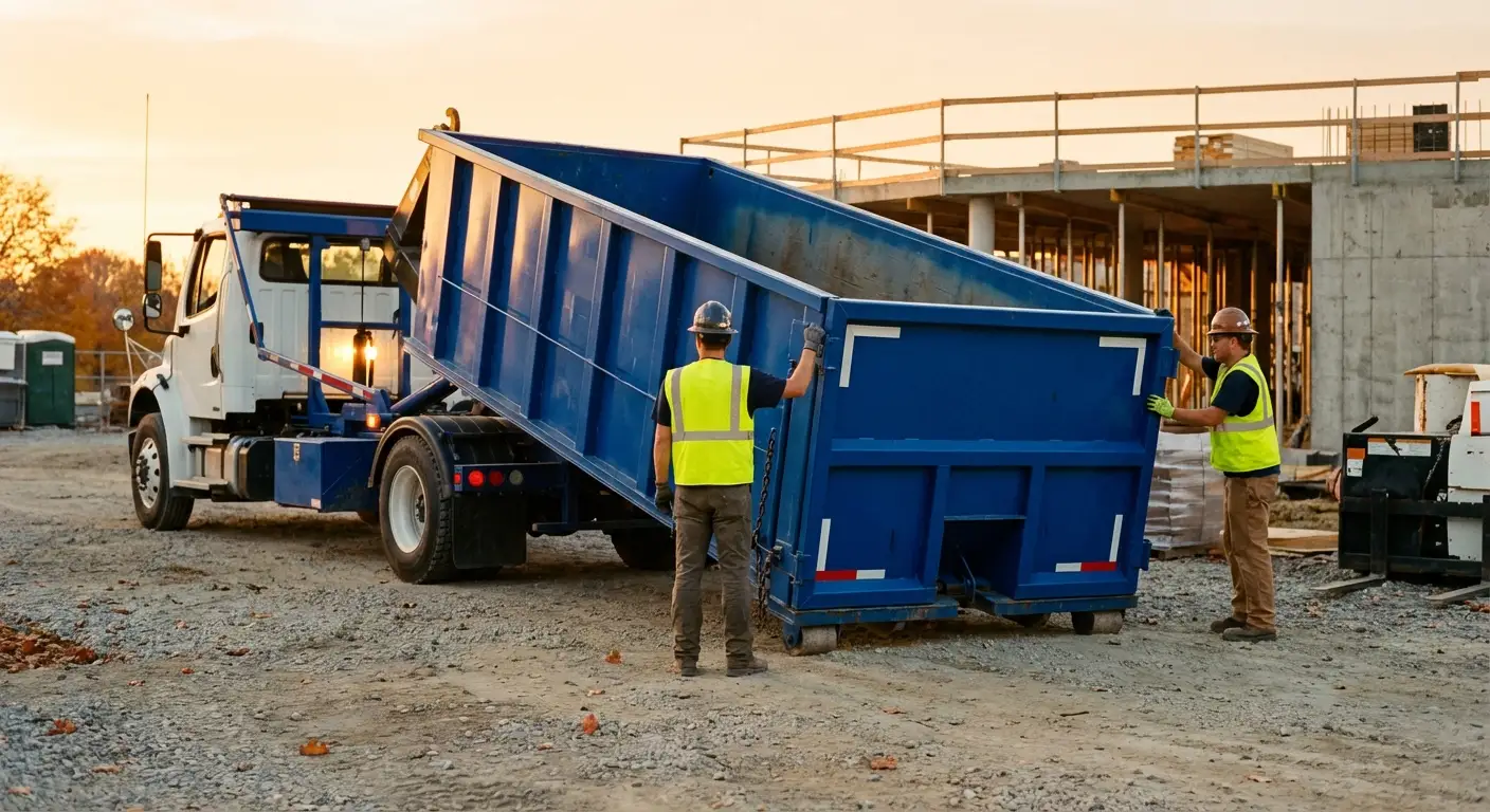 Commercial dumpster rental delivery in Hartford, CT