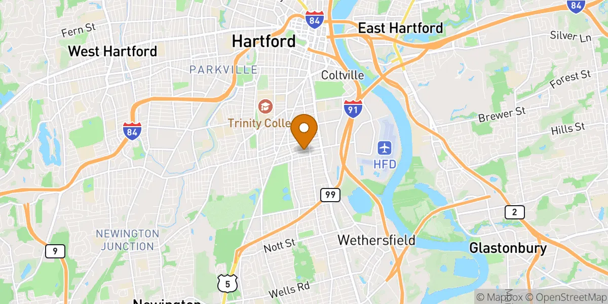  neighborhood map in Hartford, CT