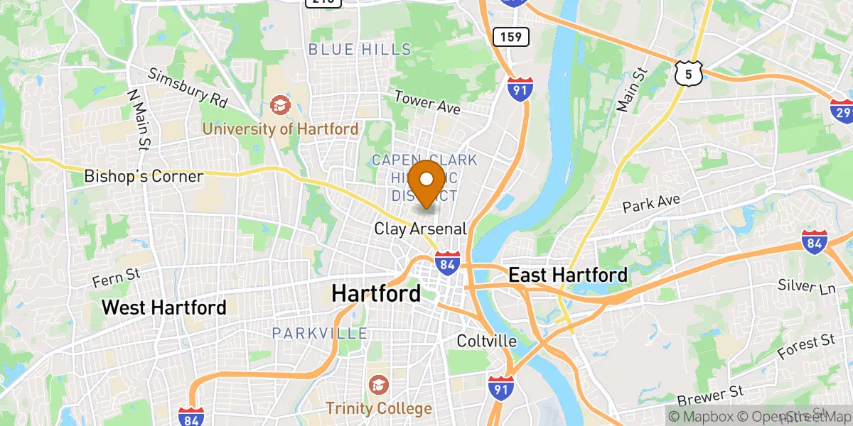  neighborhood map in Hartford, CT