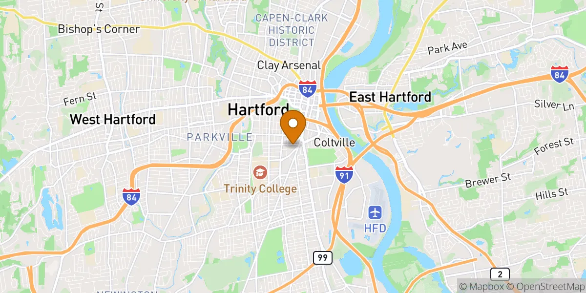  neighborhood map in Hartford, CT
