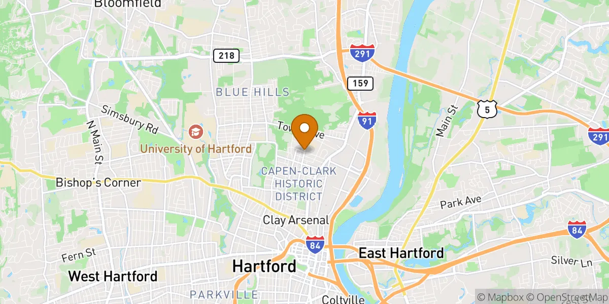  neighborhood map in Hartford, CT