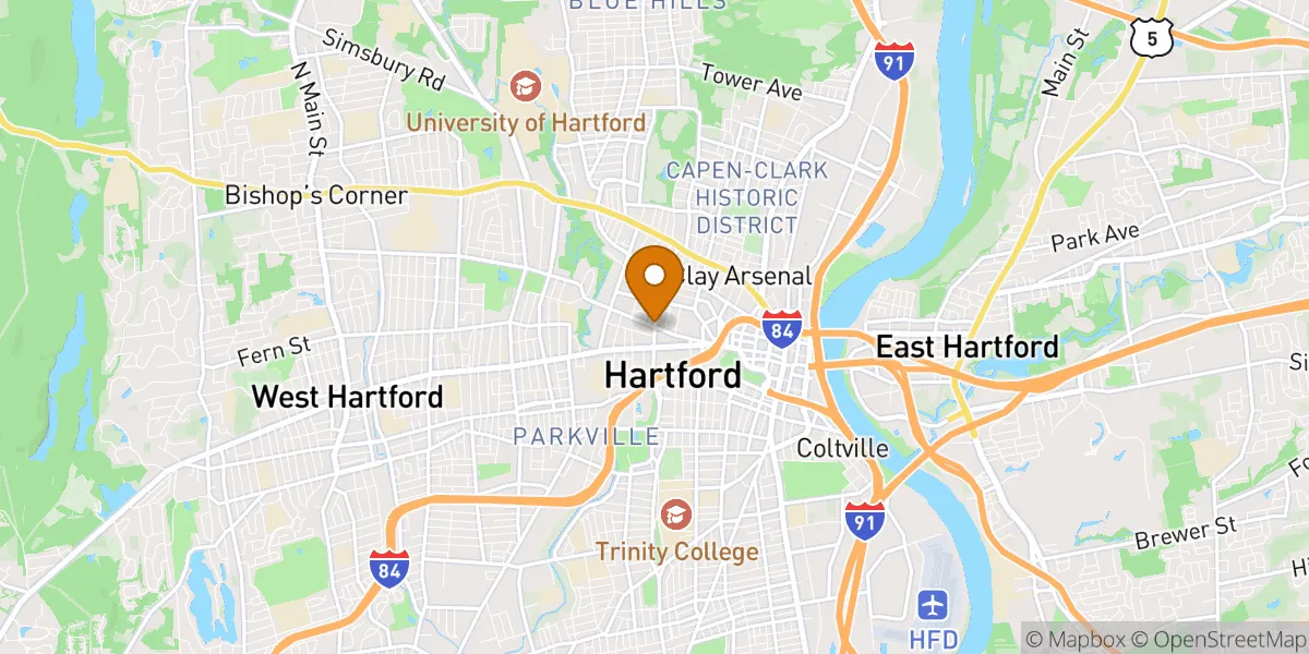 neighborhood map in Hartford, CT